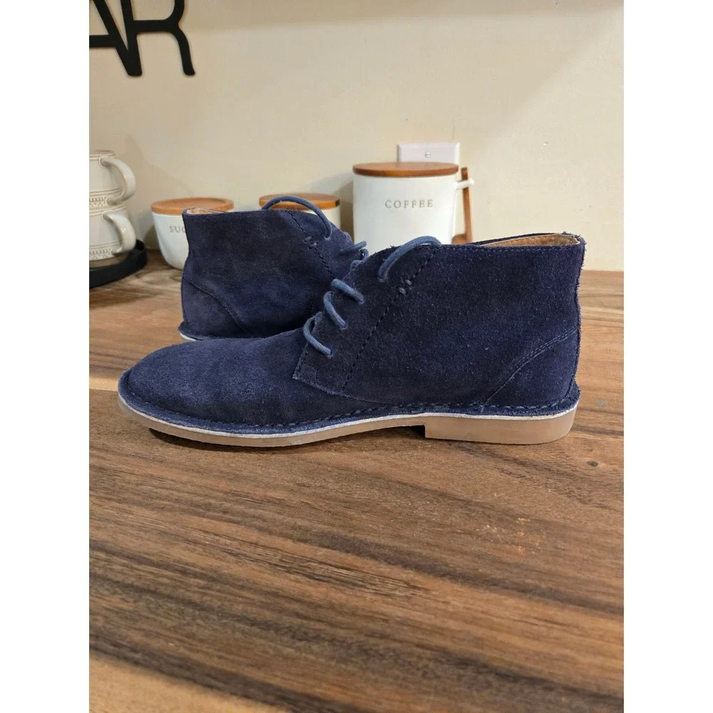 Nunn Bush‎ Mens Dark Blue Suede Chukka Boots Size 9.5 M
